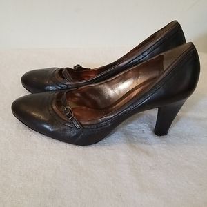 MICHELLE  D. BEAUTIFUL BLACK DARKENED BROWN LEATHE